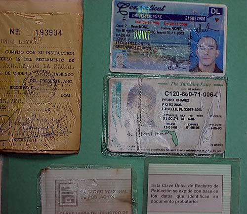 Various forms of illegal ID