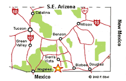 Map of American Border Patrol UAV flight area