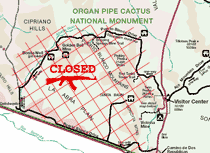 Organ Pipe closed area